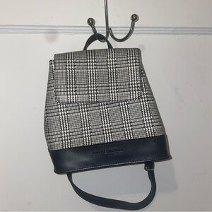 Tommy Hilfiger Black and White Checkered Backpack